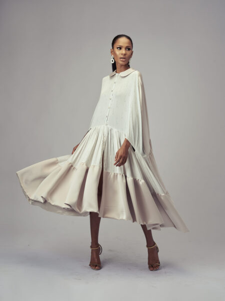 Custom Print With Crepe Midi