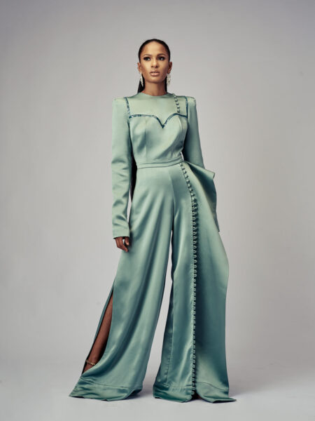 Crepe Jumpsuit With Sequined Detailing
