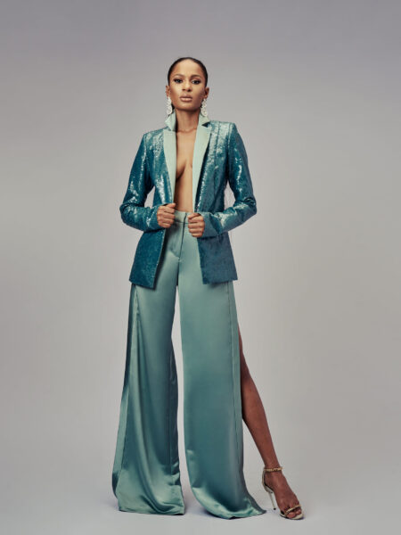 Sequined Tulle Blazer Set
